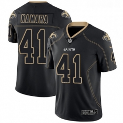 Mens Nike New Orleans Saints 41 Alvin Kamara Limited Lights Out Black Rush NFL Jersey