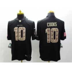 Nike New Orleans Saints 10 Brandin Cooks Black Limited Salute to Service NFL Jersey