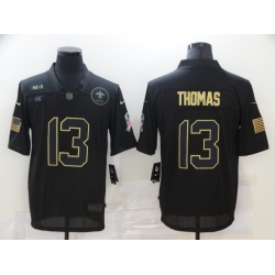 Nike New Orleans Saints 13 Michael Thomas Black 2020 Salute To Service Limited Jersey