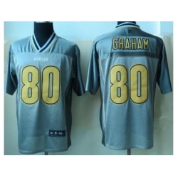 Nike New Orleans Saints 80 Jimmy Graham Grey Elite Vapor NFL Jersey