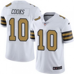 Nike Saints #10 Brandin Cooks White Mens Stitched NFL Limited Rush Jersey