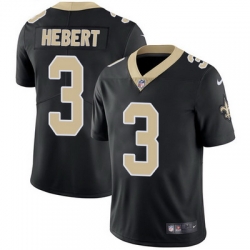 Nike Saints #3 Bobby Hebert Black Team Color Mens Stitched NFL Vapor Untouchable Limited Jersey