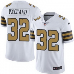 Nike Saints #32 Kenny Vaccaro White Mens Stitched NFL Limited Rush Jersey