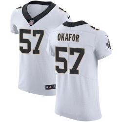 Nike Saints #57 Alex Okafor White Mens Stitched NFL Vapor Untouchable Elite Jersey