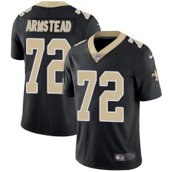 Nike Saints 72 Terron Armstead Black Team Color Mens Stitched NFL Vapor Untouchable Limited Jersey