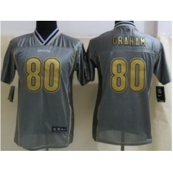 Youth Nike New Orleans Saints 80 Jimmy Graham Grey Jersey(Vapor Elite)