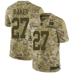 Giants 27 Deandre Baker Camo Men Stitched Football Limited 2018 Salute To Service Jersey