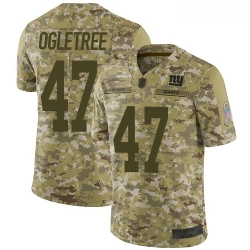 Giants 47 Alec Ogletree Camo Men Stitched Football Limited 2018 Salute To Service Jersey