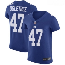 Giants 47 Alec Ogletree Royal Blue Team Color Men Stitched Football Vapor Untouchable Elite Jersey