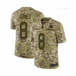 Mens New York Giants 8 Daniel Jones Limited Camo 2018 Salute to Service Football Jersey