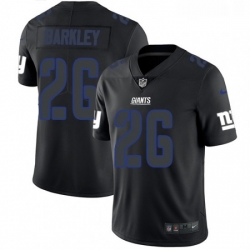 Mens Nike New York Giants 26 Saquon Barkley Limited Black Rush Impact NFL Jersey