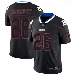 Mens Nike New York Giants 26 Saquon Barkley Limited Lights Out Black Rush NFL Jersey