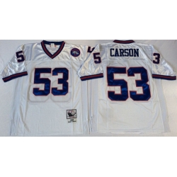 Mitchell Ness giants #53 harry carson white Throwback Stitched NFL Jerseys