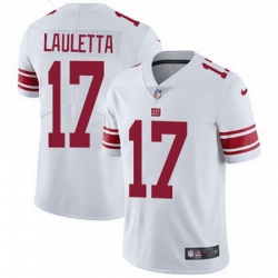 Nike Giants #17 Kyle Lauletta White Mens Stitched NFL Vapor Untouchable Limited Jersey