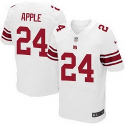 Nike Giants #24 Eli Apple White Men Stitched NFL Elite Jersey