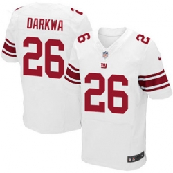 Nike Giants #26 Orleans Darkwa White Mens Stitched NFL Elite Jersey