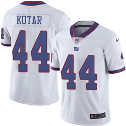 Nike Giants #44 Doug Kotar White Mens Stitched NFL Limited Rush Jersey