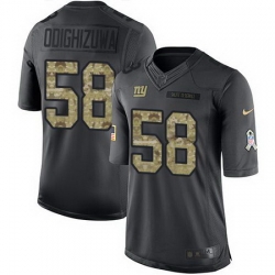 Nike Giants #58 Owa Odighizuwa Black Mens Stitched NFL Limited 2016 Salute to Service Jersey