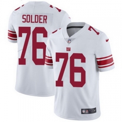 Nike Giants #76 Nate Solder White Mens Stitched NFL Vapor Untouchable Limited Jersey