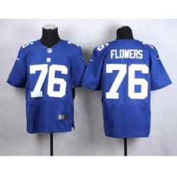 nike nfl jerseys new york giants 76 flowers blue[Elite]