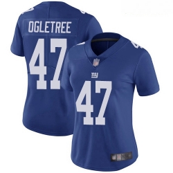 Giants #47 Alec Ogletree Royal Blue Team Color Women Stitched Football Vapor Untouchable Limited Jersey