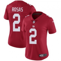 Nike Giants 2 Aldrick Rosas Red Alternate Womens Stitched NFL Vapor Untouchable Limited Jersey