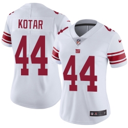 Nike Giants #44 Doug Kotar White Womens Stitched NFL Vapor Untouchable Limited Jersey