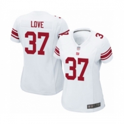 Women York Giants #37 Julian Love White Vapor Untouchable Limited Player Football Jersey