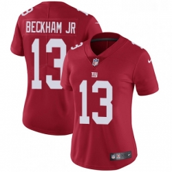 Womens Nike New York Giants 13 Odell Beckham Jr Red Alternate Vapor Untouchable Limited Player NFL Jersey