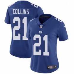 Womens Nike New York Giants 21 Landon Collins Elite Royal Blue Team Color NFL Jersey