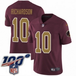 Mens Nike Washington Redskins 10 Paul Richardson Burgundy RedGold Number Alternate 80TH Anniversary Vapor Untouchable Limited Stitched 100th anniversary Ne