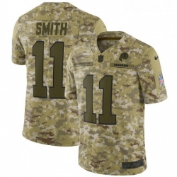 Mens Nike Washington Redskins 11 Alex Smith Burgundy Limited Camo 2018 Salute to Service NFL Jersey