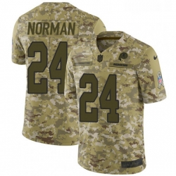 Mens Nike Washington Redskins 24 Josh Norman Burgundy Limited Camo 2018 Salute to Service NFL Jersey