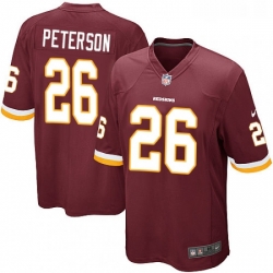 Mens Nike Washington Redskins 26 Adrian Peterson Game Burgundy Red Team Color NFL Jersey