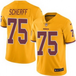 Nike Redskins #75 Brandon Scherff Gold Mens Stitched NFL Limited Rush Jersey