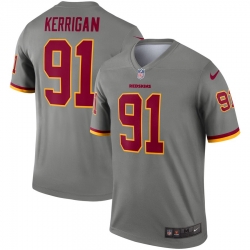 Nike Redskins 91 Ryan Kerrigan Gray Inverted Legend Jersey