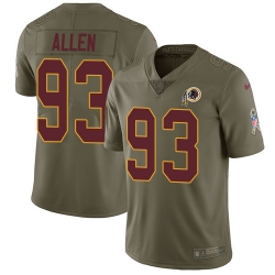 Nike Redskins #93 Jonathan Allen Olive Mens Stitched NFL Limited 2017 Salute to Service Jersey