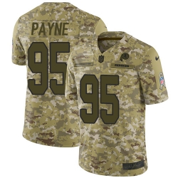 Nike Redskins #95 Da 27Ron Payne Camo Men Stitched NFL Limited 2018 Salute To Service Jersey