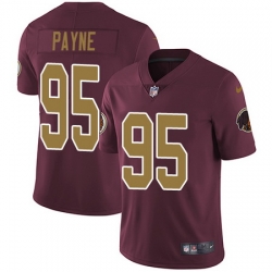 Nike Redskins #95 Da Ron Payne Burgundy Red Alternate Mens Stitched NFL Vapor Untouchable Limited Jersey