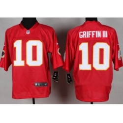 Nike Washington Redskins 10 Robert Griffin III Red Elite QB Fashion NFL Jersey