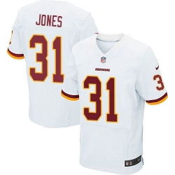 Nike Washington Redskins #31 Matt Jones White Men 27s Stitched NFL Elite Jersey