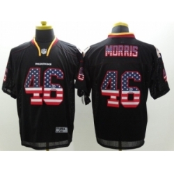 Nike Washington Redskins 46 Alfred Morris Black Elite USA Flag Fashion NFL Jersey