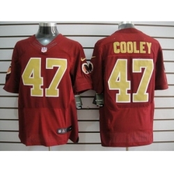 Nike Washington Redskins 47 Chris Cooley red Elite Gold Number NFL Jersey