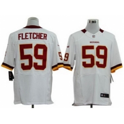 Nike Washington Redskins 59 London Fletcher White Elite NFL Jersey