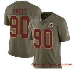 Redskins 90 Montez Sweat Olive Men Stitched Football Limited 2017 Salute To Service Jersey