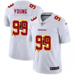 Washington Redskins 99 Chase Young White Men Nike Team Logo Dual Overlap Limited NFL Jersey