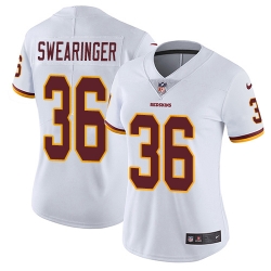 Nike Redskins #36 D J Swearinger White Womens Stitched NFL Vapor Untouchable Limited Jersey