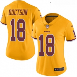 Womens Nike Washington Redskins 18 Josh Doctson Limited Gold Rush Vapor Untouchable NFL Jersey