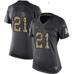 Womens Nike Washington Redskins 21 Sean Taylor Limited Black 2016 Salute to Service NFL Jersey