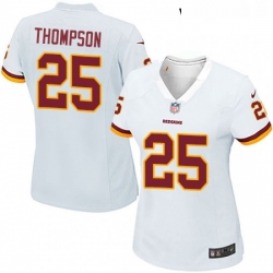 Womens Nike Washington Redskins 25 Chris Thompson Game White NFL Jersey